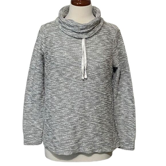 Old Navy Relaxed Funnel Neck Textured Sweater Pullover Heather Gray Size XS - Picture 1 of 10